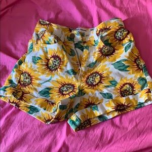 Sunflower High Waisted American Apparel Shorts